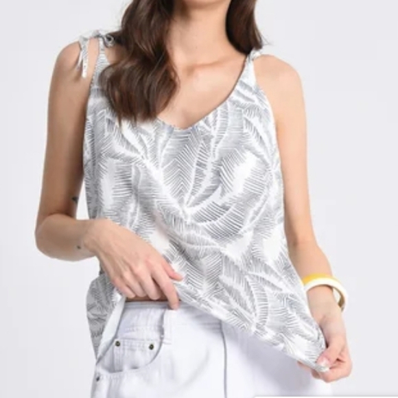 Molly Bracken Tie Strap Tank in White Trinidad - Picture 1 of 13